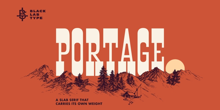 Beispiel einer BLT Portage Display-Schriftart